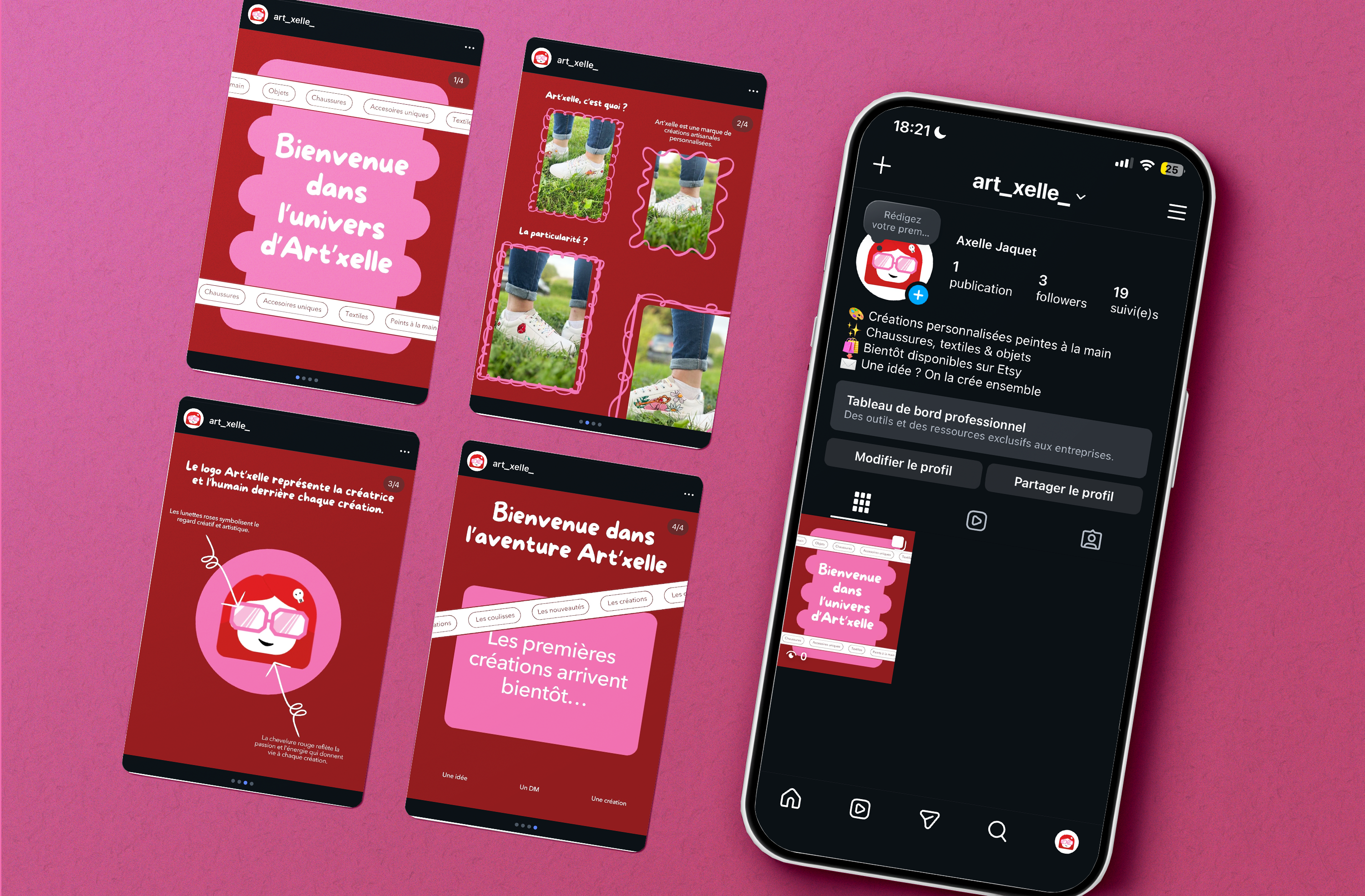 Art'xelle — Réseaux sociaux